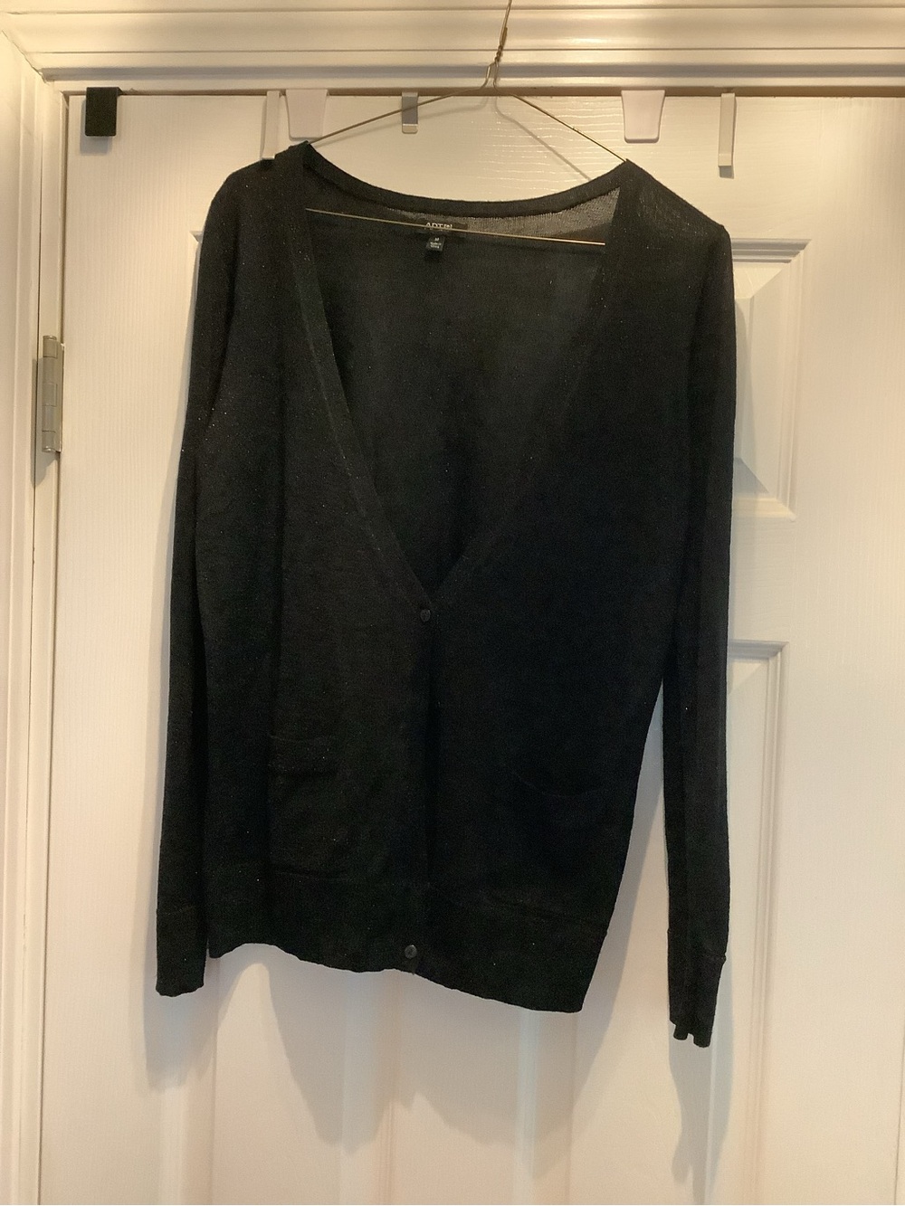 Apt. 9 Black V-Neck Lightweight Cardigan